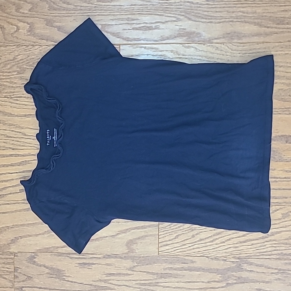 Talbots short sleeve shirt/ blouse navy size Large Petite